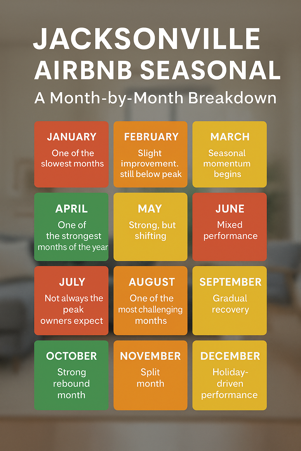 Jacksonville Airbnb Seasonality: A Month-by-Month Breakdown