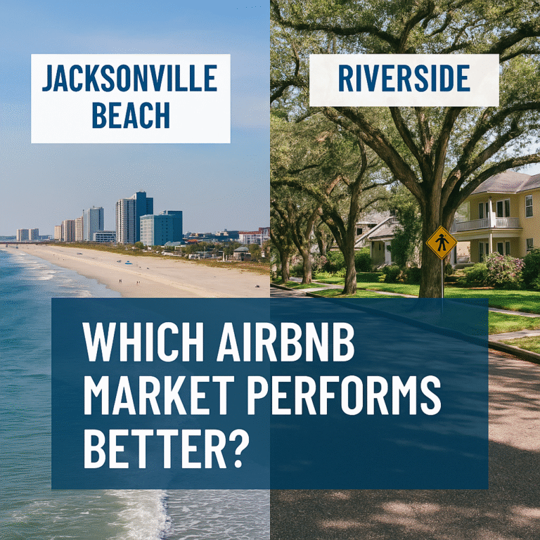 Jacksonville Beach vs Riverside: Which Airbnb Market Performs Better? 2 Jacksonville Beach vs Riverside: Which Airbnb Market Performs Better?