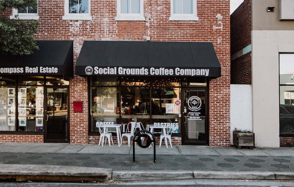 Exterior of Social Grounds Coffee Roasters in Springfield